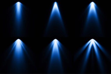 Siyah arka plan, Spot arka plan mavi ışık