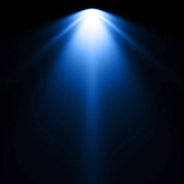 Proyector Azul Sobre Fondo Oscuro — Foto de Stock