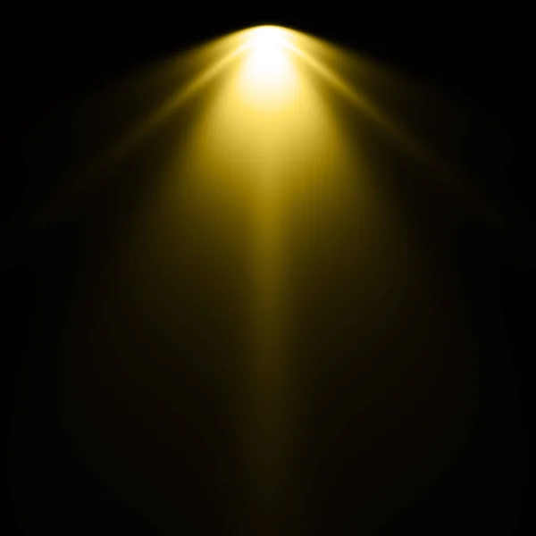 Yellow light at black background, spotlight background - Stock Image -  Everypixel