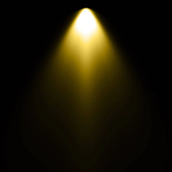 Желтый Огонь Черном Фоне Прожектор Фоне — стоковое фото