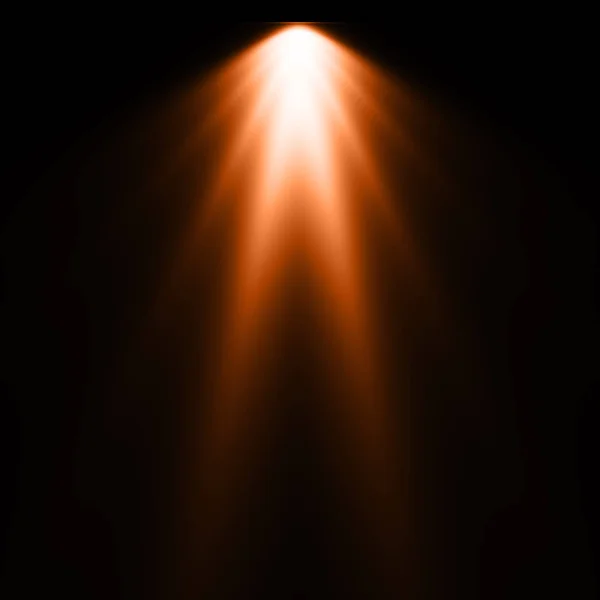 黑色背景的橙色光 聚光灯背景 — 图库照片