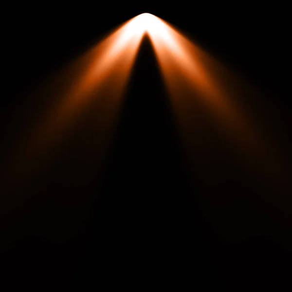 オレンジ色の黒の背景にライト スポット ライトの背景 — ストック写真