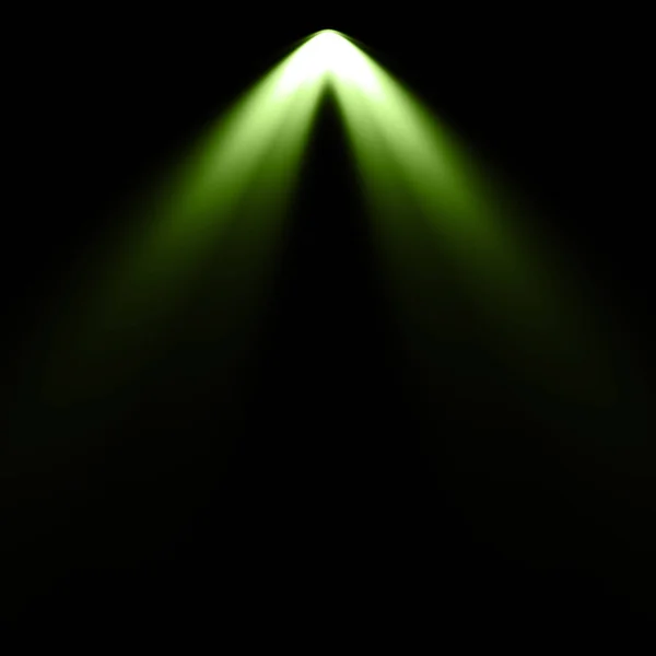 Зеленый Свет Черном Фоне Подсветка — стоковое фото