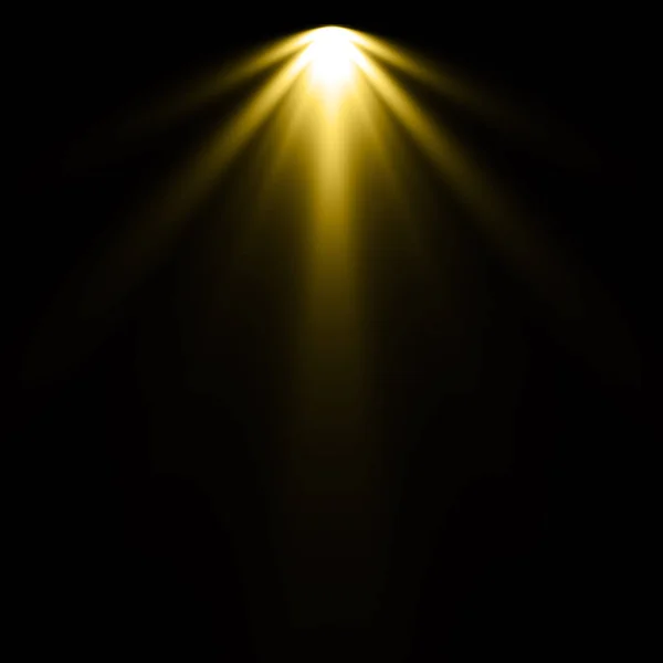 Yellow Light Black Background Spotlight Background — Stock Photo, Image