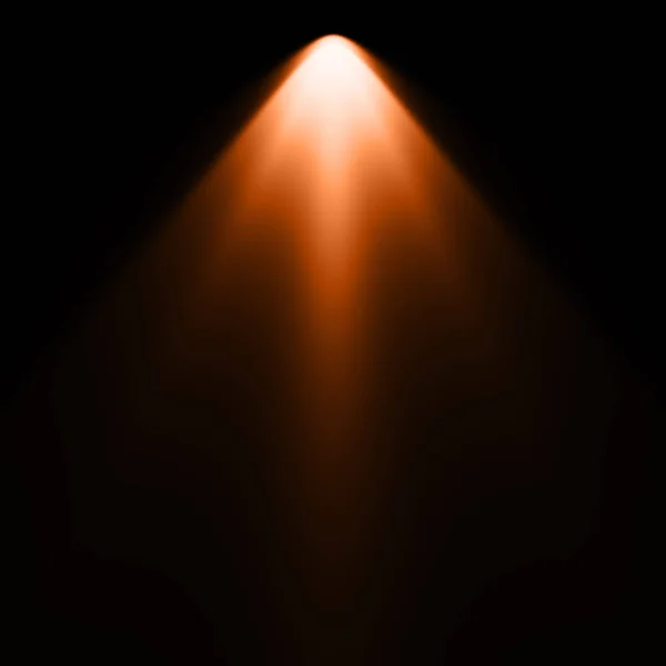 Orangefarbenes Licht Auf Schwarzem Hintergrund Scheinwerferhintergrund — Stockfoto