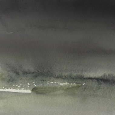 Boya lekeleri ve konturlar ile soyut suluboya arka plan