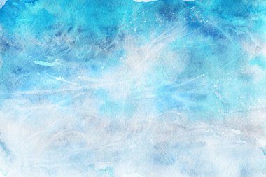 sulu boya boyama doku ile mavi arka plan