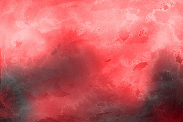 Abstract red background with watercolor paint texture