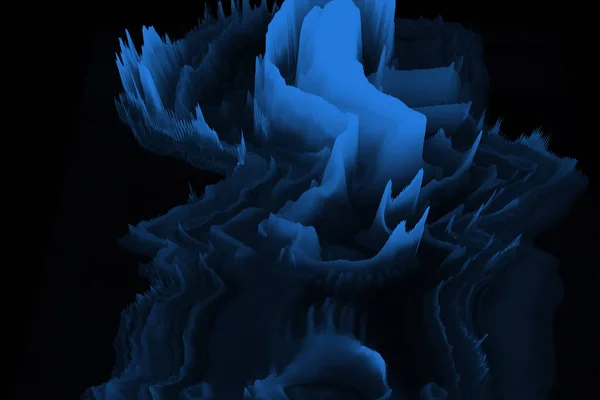 青い明るいネオンは背景を飛び散る — ストック写真