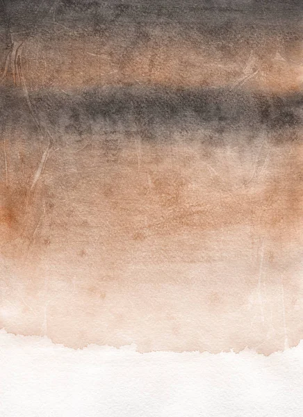 Fond Texturé Abstrait Avec Peinture Aquarelle Marron — Photo