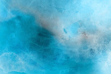 sulu boya boyama doku ile mavi arka plan