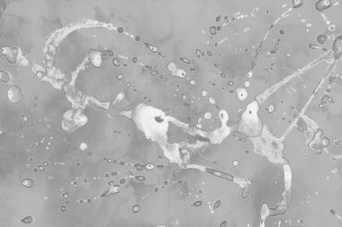 sulu boya boyama doku ile gri arka plan