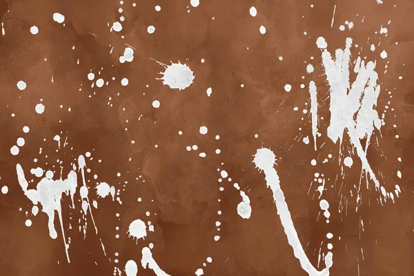 茶色の水彩画のペイントパターンを持つ抽象的な背景 — ストック写真