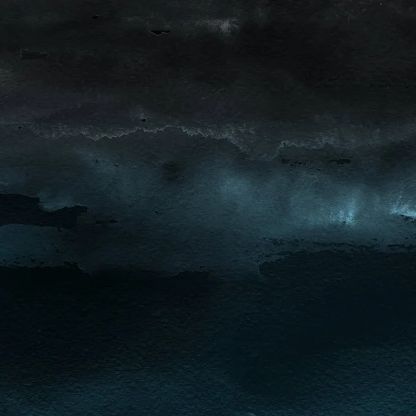 Темно Синий Абстрактный Фон Текстурой Акварели — стоковое фото