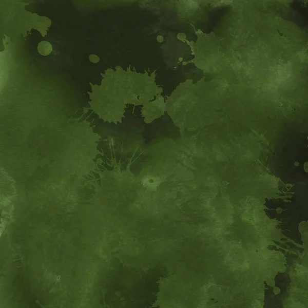 Abstrakt Texturerad Bakgrund Med Grön Akvarellfärg — Stockfoto