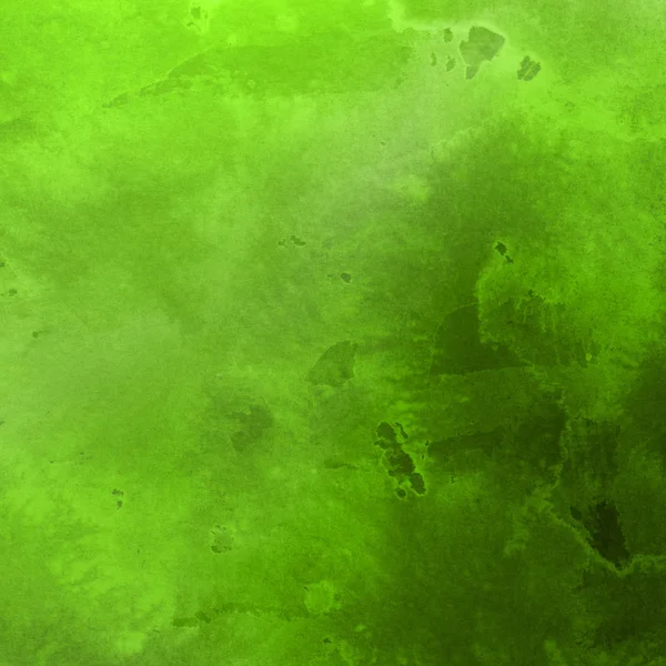 Abstrakt Texturerad Bakgrund Med Grön Akvarellfärg — Stockfoto