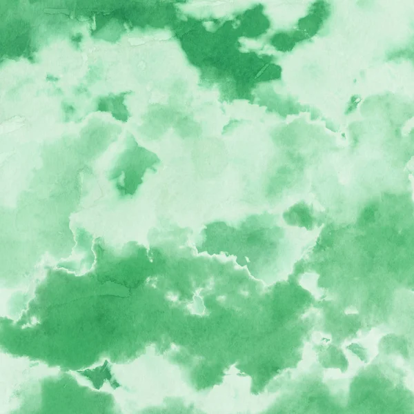 緑の水彩画の抽象的なテクスチャの背景 — ストック写真