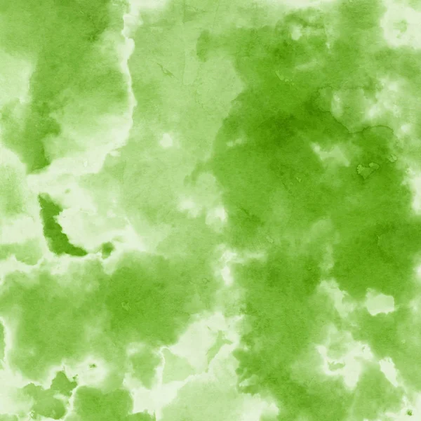 Abstrakt Strukturierter Hintergrund Mit Grüner Aquarellfarbe — Stockfoto