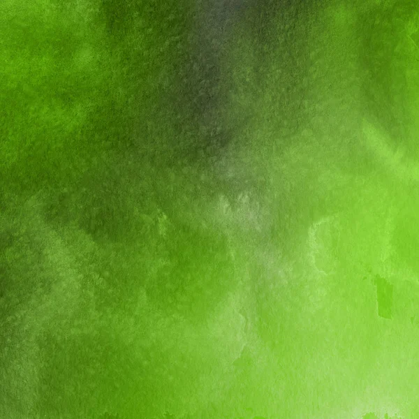 Fundo Texturizado Abstrato Com Tinta Aquarela Verde — Fotografia de Stock