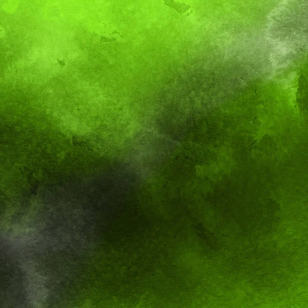 Fundo Texturizado Abstrato Com Tinta Aquarela Verde — Fotografia de Stock