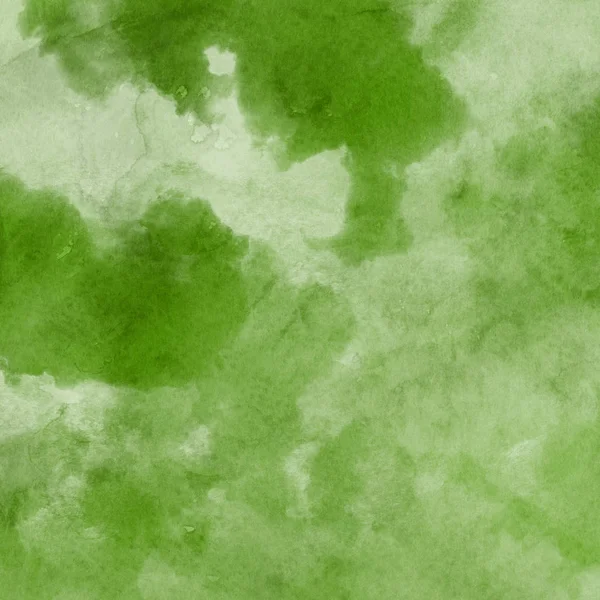 Fondo Texturizado Abstracto Con Pintura Verde Acuarela — Foto de Stock