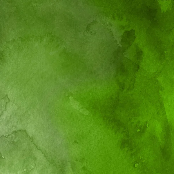 Fundo Texturizado Abstrato Com Tinta Aquarela Verde — Fotografia de Stock