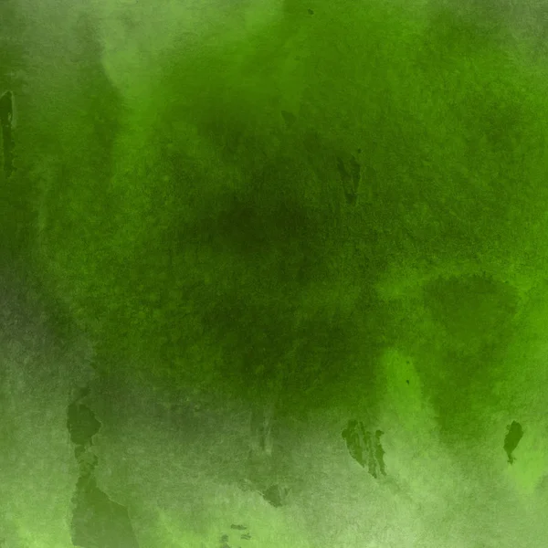 Fundo Texturizado Abstrato Com Tinta Aquarela Verde — Fotografia de Stock