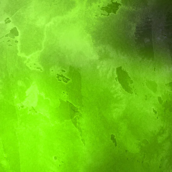 Fondo Texturizado Abstracto Con Pintura Verde Acuarela — Foto de Stock