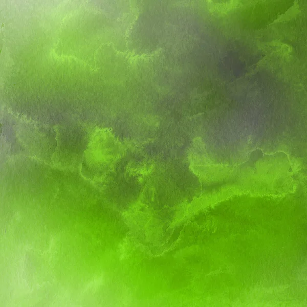 Fondo Abstracto Verde Con Textura Pintura Acuarela — Foto de Stock