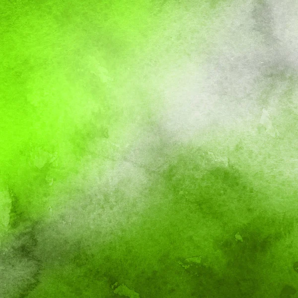 Fundo Abstrato Verde Com Textura Tinta Aquarela — Fotografia de Stock