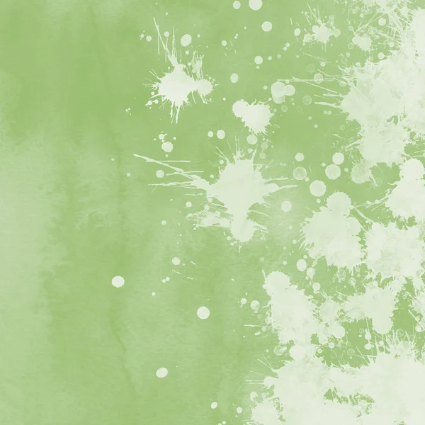 緑の水彩画のペイントパターンを持つ抽象的な背景 — ストック写真