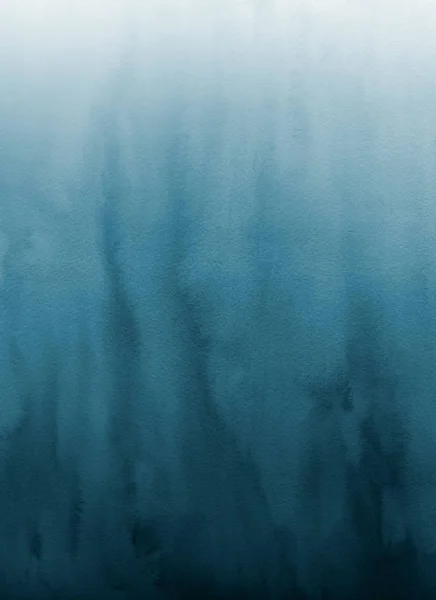 蓝色抽象水彩画纹理为背景 — 图库照片