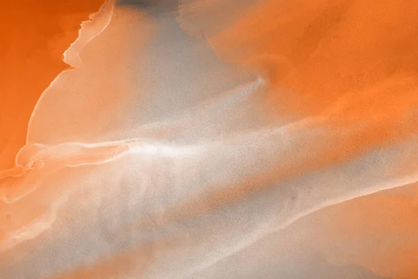 Orange Liquid Ink Digital Wallpaper — Stock Photo, Image