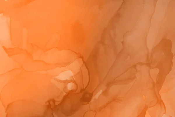 Oranžový Tekutý Inkoust Digitální Tapeta — Stock fotografie