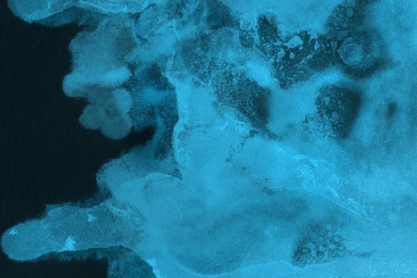 Niebieski Tusz Płynny Tapeta Cyfrowa — Zdjęcie stockowe