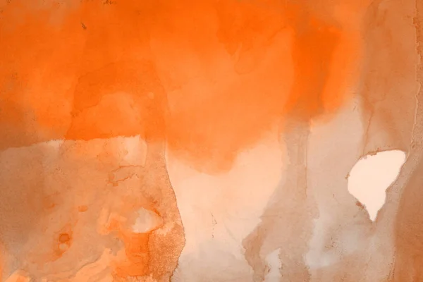 Orange Flytande Bläck Digital Tapet — Stockfoto