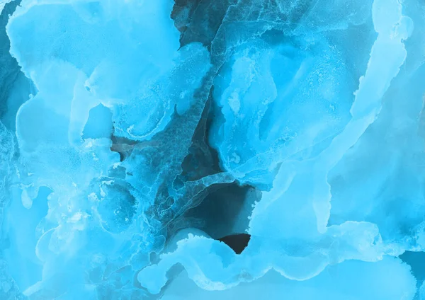 Mavi Sıvı Mürekkep Dijital Duvar Kağıdı — Stok fotoğraf