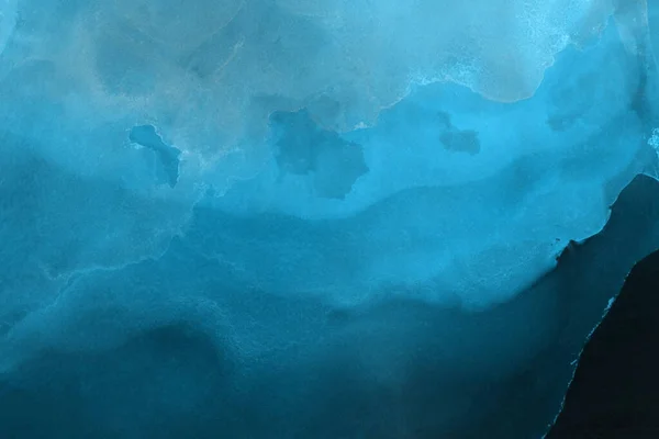 Niebieski Tusz Płynny Tapeta Cyfrowa — Zdjęcie stockowe