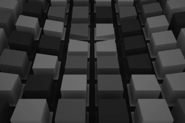 Yüksek teknoloji Geometri siyamatiği soyut arka plan. Organik siber punk yapısı. Ses dalgasının üç boyutlu görüntüleme efekti.