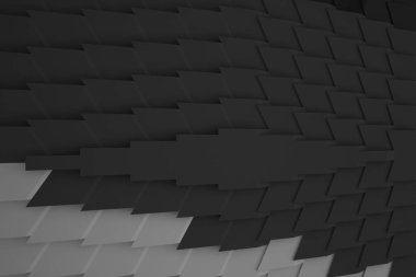 Yüksek teknoloji Geometri siyamatiği soyut arka plan. Organik siber punk yapısı. Ses dalgasının üç boyutlu görüntüleme efekti.