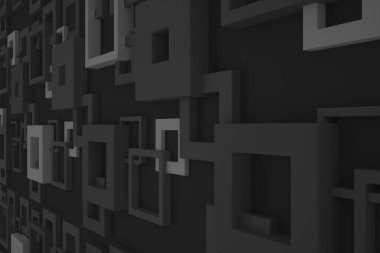 Soyut arkaplan. Basit 3D. Ritm dokusu. Üç boyutlu canlandırma çizimi.