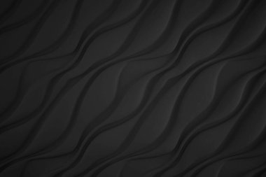 High technology monochrome cymatics abstract background. Organic cyberpunk structure. Three-dimensional render visualization of sound wave effect. clipart