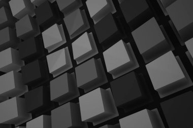 Yüksek teknoloji Geometri siyamatiği soyut arka plan. Organik siber punk yapısı. Ses dalgasının üç boyutlu görüntüleme efekti.