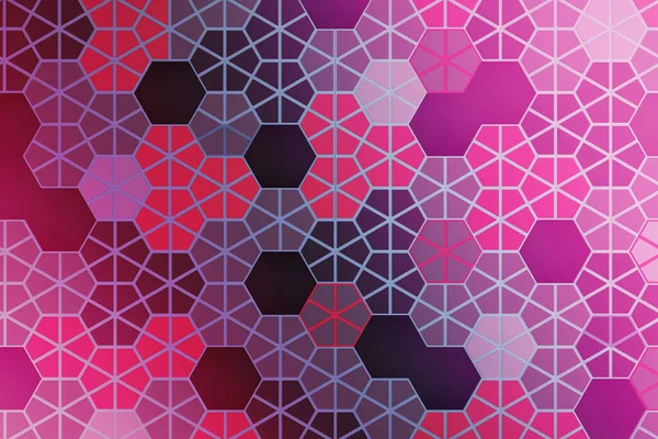 カラフルな六角形3D抽象的な背景 蜂細胞ハニカムテクスチャ 三次元レンダリング図 — ストック写真