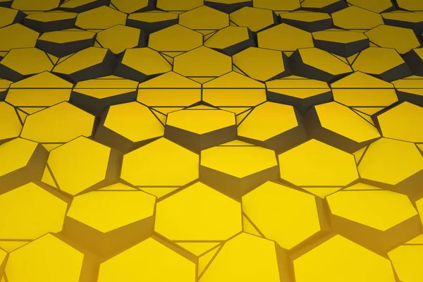 Barevné Hexagon Abstraktní Pozadí Včelí Buňky Voštinovými Pláty Trojrozměrný Vykreslovací — Stock fotografie