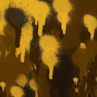 Sarı sprey boya soyut duvar kağıdı