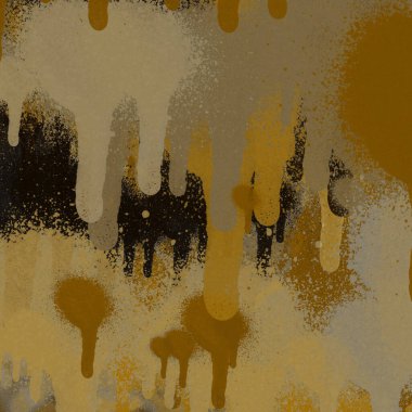 Sarı sprey boya soyut duvar kağıdı