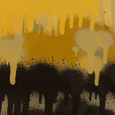 Sarı sprey boya soyut duvar kağıdı