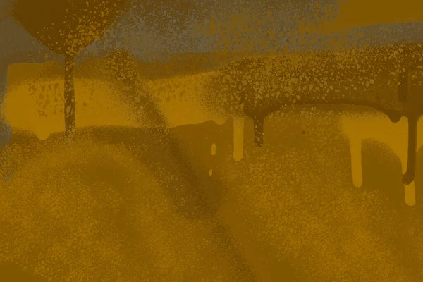 Sarı Sprey Boya Soyut Duvar Kağıdı — Stok fotoğraf