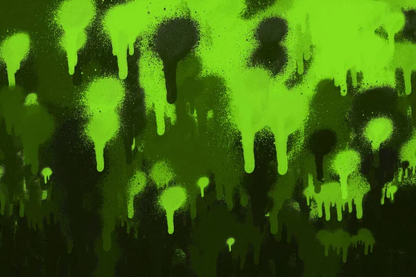 Зелена Фарба Розпилення Абстрактних Шпалер — стокове фото